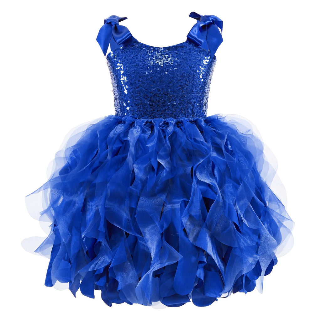 Suppromo Tutu Dress for Girls Sparkly Sequin Tulle Princess Birthday Party Prom Outfit Toddler Girls Sneaker Ball Gown Dress