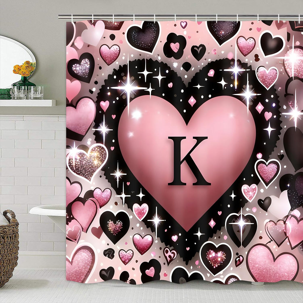 AZHM Golden Crown Print Shower Curtain Set Black Luxury Bathroom Accessories Sets with Shower Curtain and Rugs