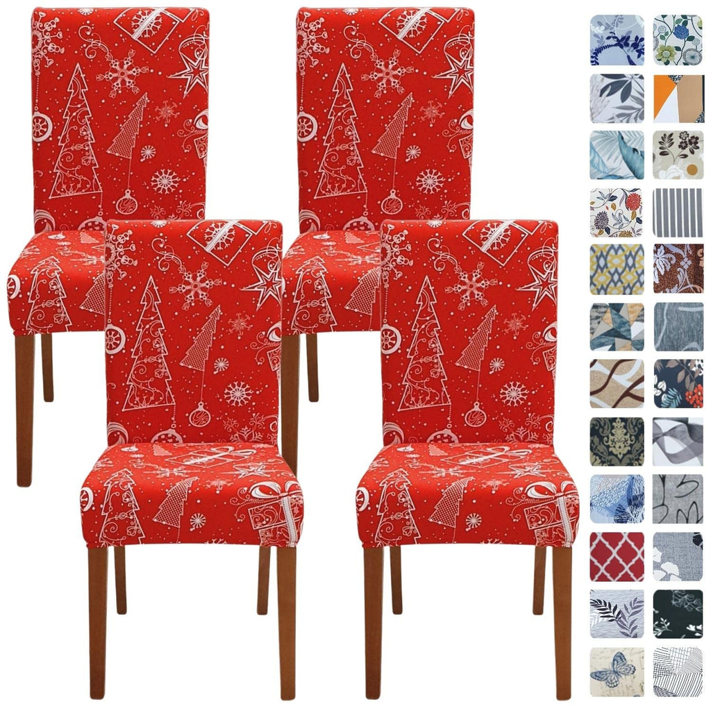 SPRINGRICO Chair Covers for Dining Room 6 Pack, Stretch Dining Chair Cover, Washable Spandex Kitchen Parsons Chair Slipcovers, Removable Seat Protector for Home or Party (Set of 6, Floral Beige)