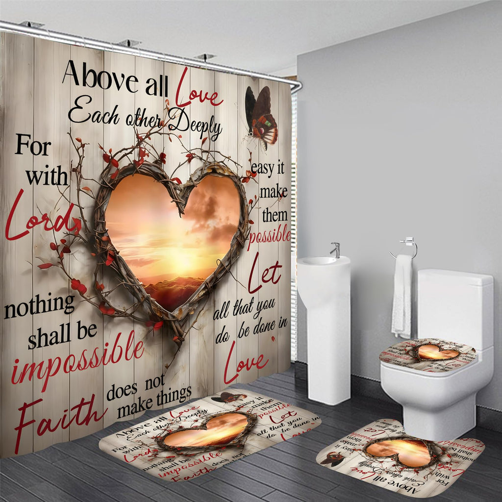 AZHM Golden Crown Print Shower Curtain Set Black Luxury Bathroom Accessories Sets with Shower Curtain and Rugs