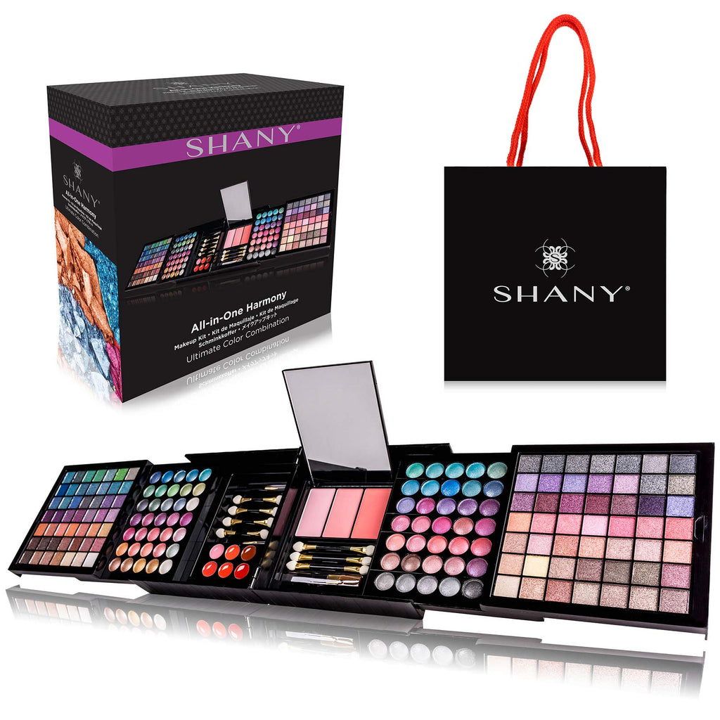 SHANY Elevated Essentials Makeup Set - All-in-One Makeup Kit with 72 Eyeshadows, 28 Lip Colors, 18 Gel Eyeliners, 10 Blushes, 1 Eye Primer, and 1 Cream Concealer