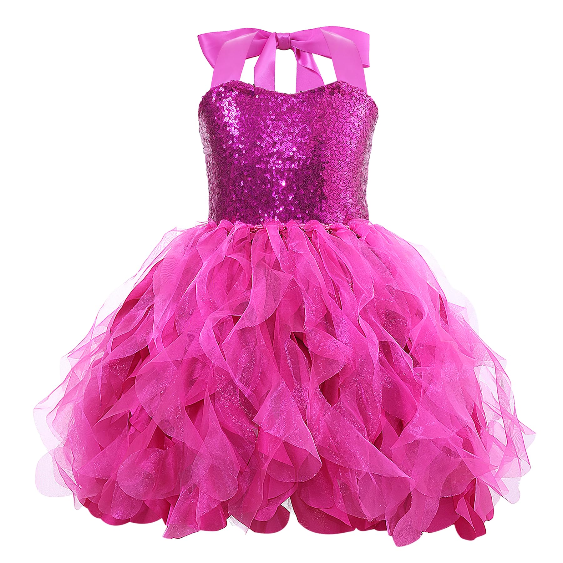 Suppromo Tutu Dress for Girls Sparkly Sequin Tulle Princess Birthday Party Prom Outfit Toddler Girls Sneaker Ball Gown Dress