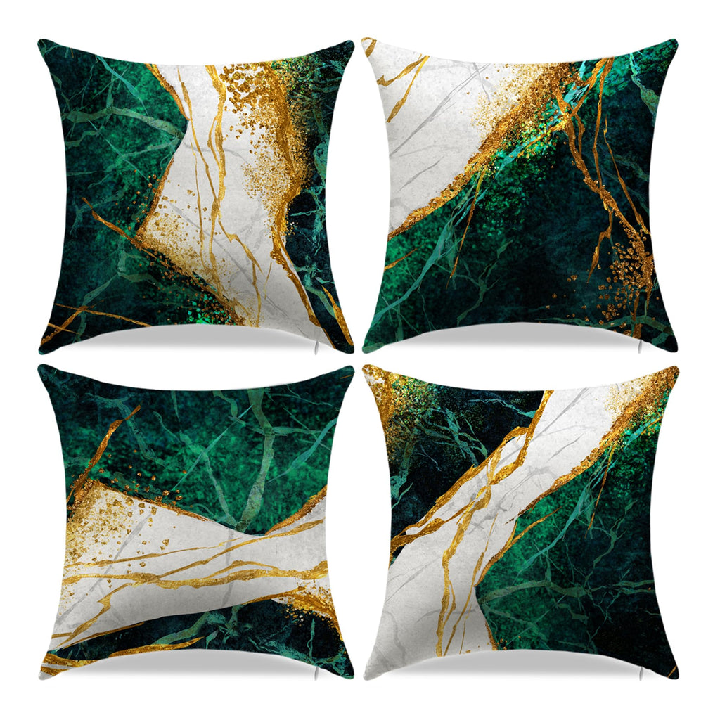 18 x 18 inch Set of 4 Decorative Pillow Covers Grey Marble Texture Throw Pillow Covers Living Room Decor Square Cushion Covers for Modern Styles Abstract Home Bedroom Couch Chair Sofa Pillow Cases