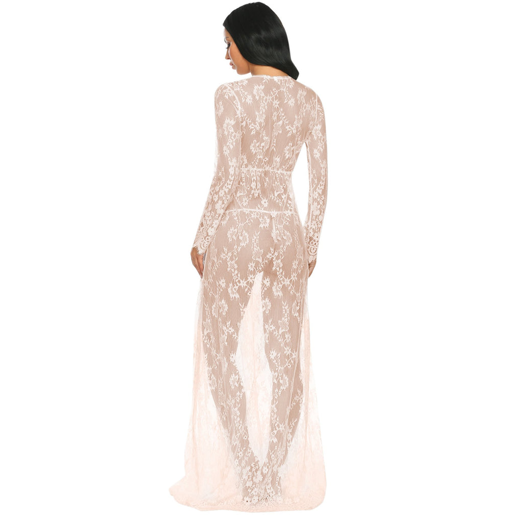 COSYOU Maternity Dress for Photoshoot Sheer Lace Dresses for Maternity Photography Costume Party Milk Bath Dress