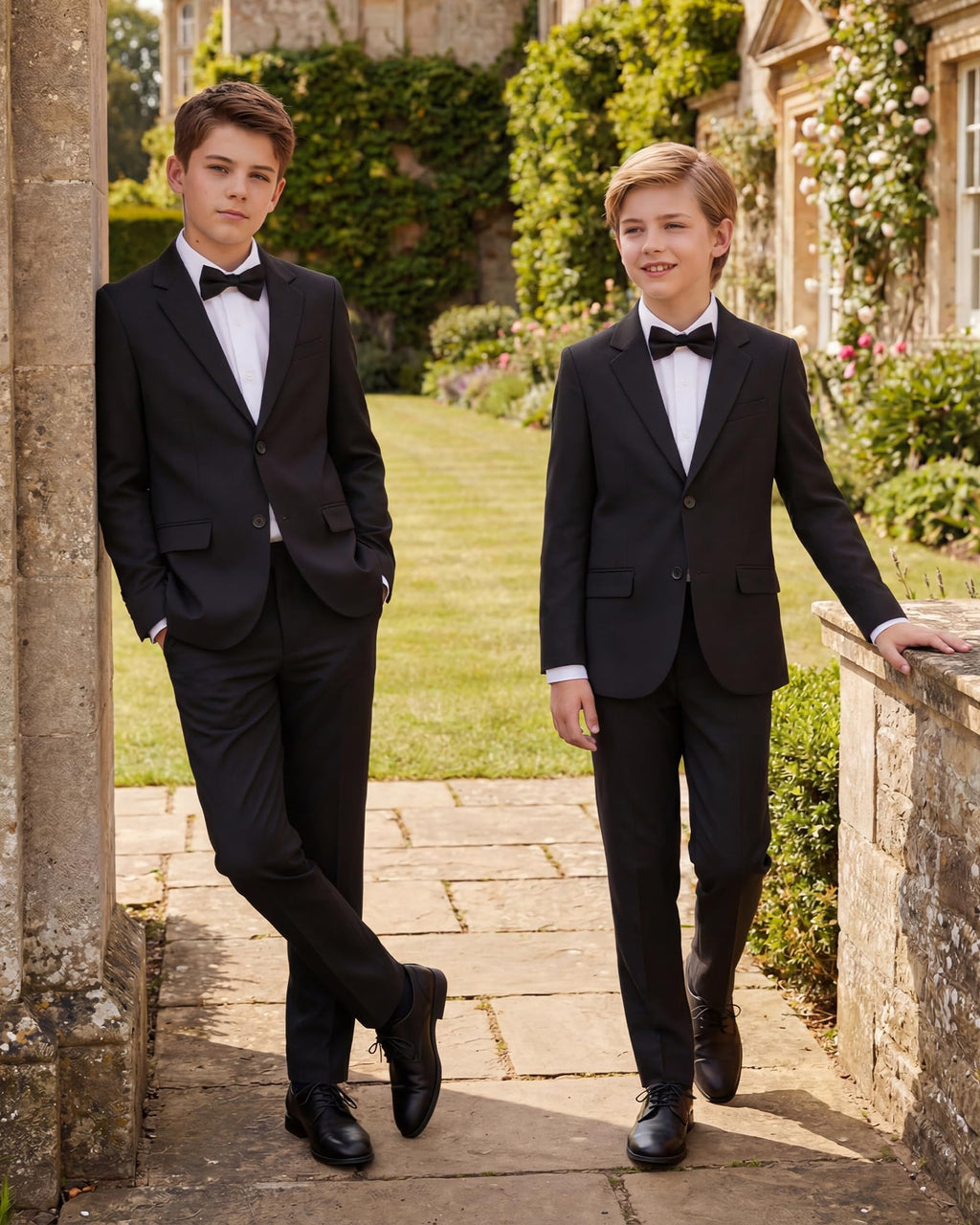 WULFUL Boys' Slim Fit Suit 3 Pieces:Jacket, Pants, Shirt,Summer Suit Set for Teens Boys Wedding Beach