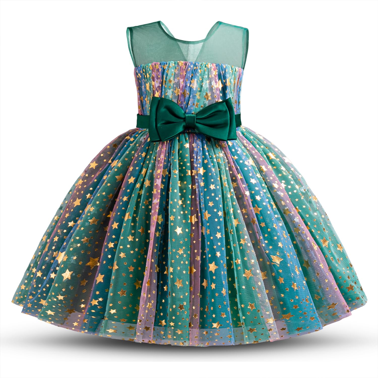 NNJXD Flower Girl Dress Kids Ruffles Lace Party Wedding Dresses