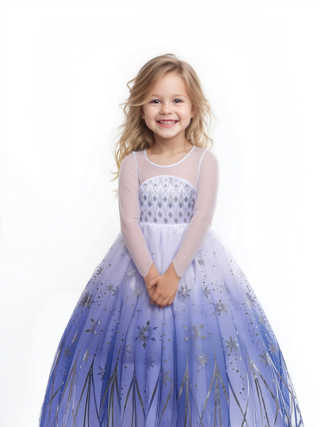 Princess Costume for Girls, RGB Light Up Princess Dress up Birthday Syncs Music App Control, Halloween costume 3-9