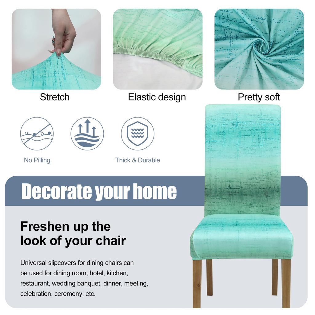 BIETYONE Stretch Dining Chair Covers Set of 6, Soft Removable Washable Kitchen Parsons Chair Slipcovers, High Elastic Seat Protector for Home Hotel Banquet