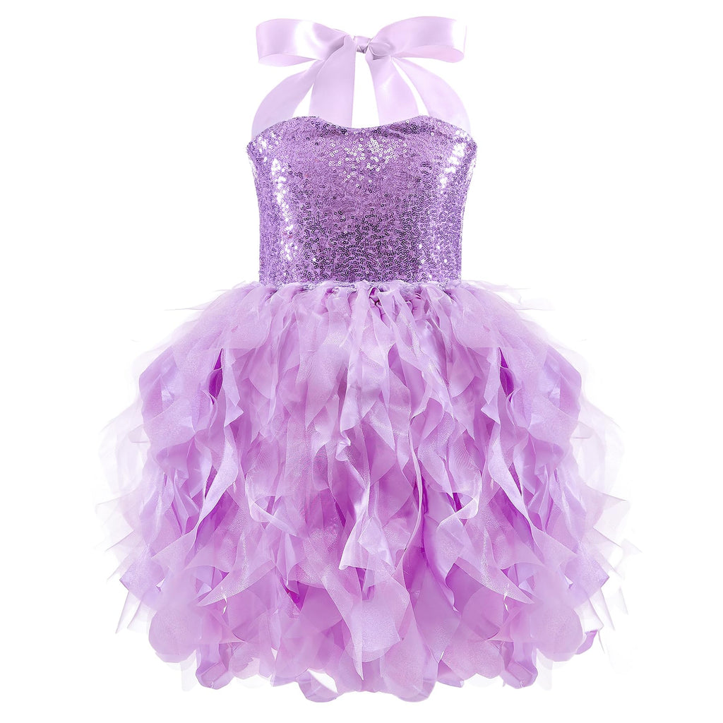 Suppromo Tutu Dress for Girls Sparkly Sequin Tulle Princess Birthday Party Prom Outfit Toddler Girls Sneaker Ball Gown Dress