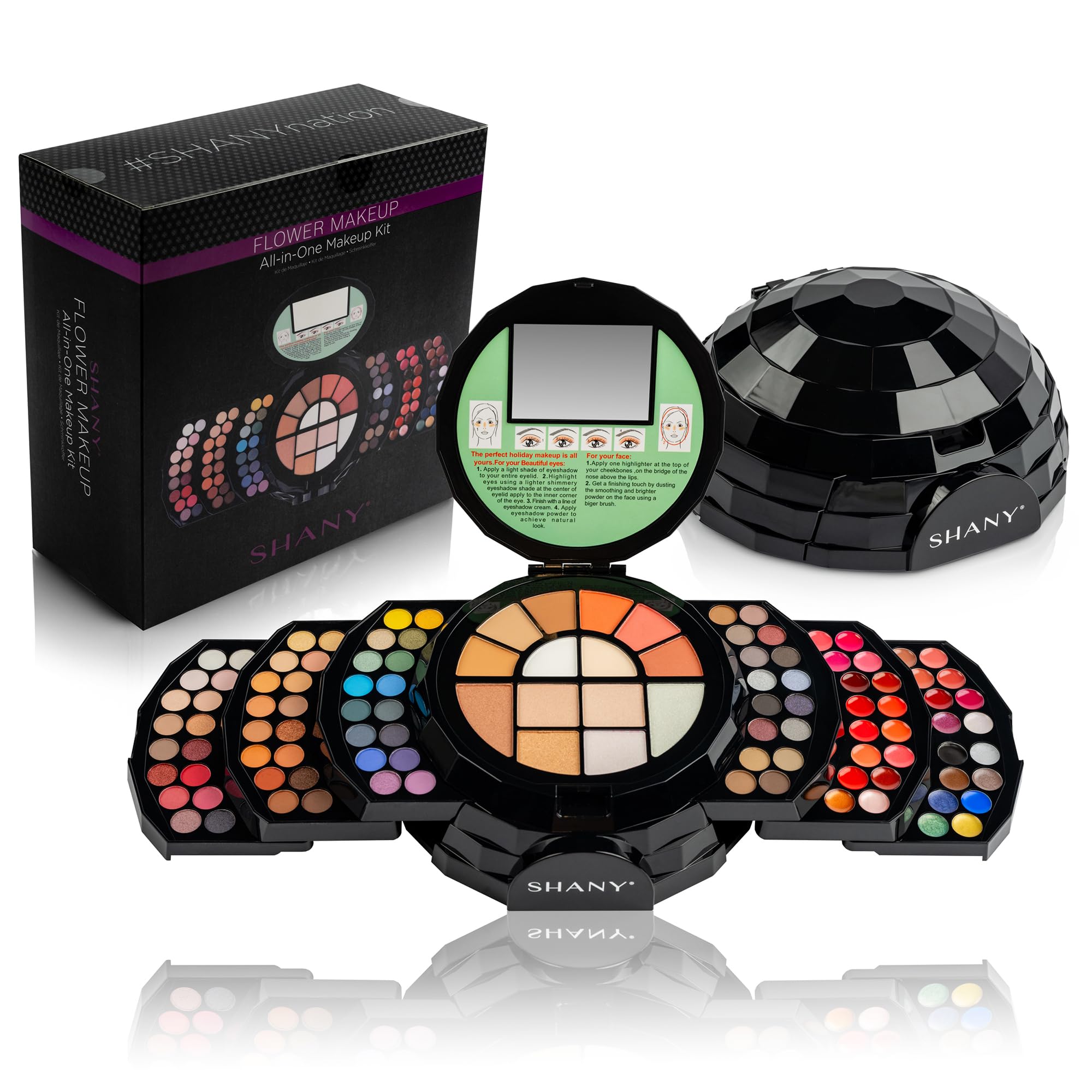 SHANY Elevated Essentials Makeup Set - All-in-One Makeup Kit with 72 Eyeshadows, 28 Lip Colors, 18 Gel Eyeliners, 10 Blushes, 1 Eye Primer, and 1 Cream Concealer