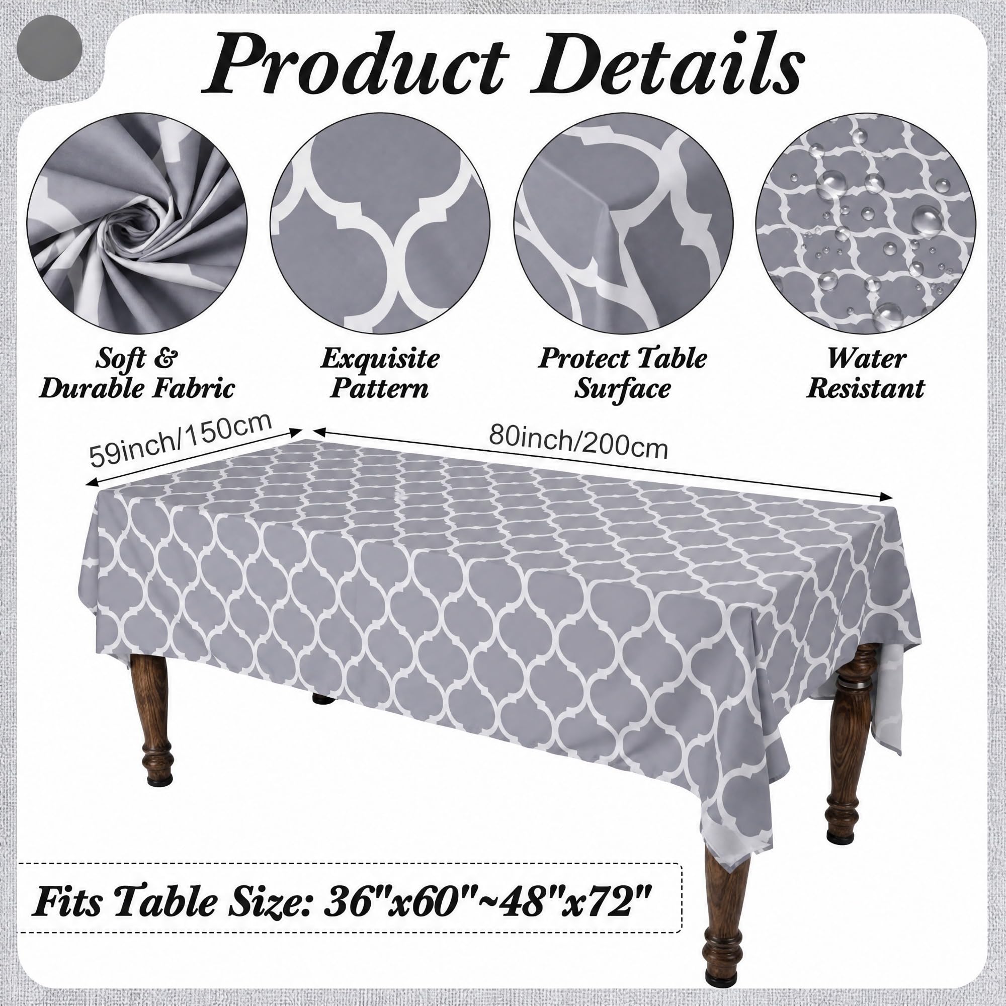 7 Pcs Sunflower Chair Covers and Tablecloth Set 60 x 84 Inch Waterproof Stain Rectangular Table Cover with Stretchable Removable Chair Slipcovers for Dining Room Kitchen Patio Summer Parties