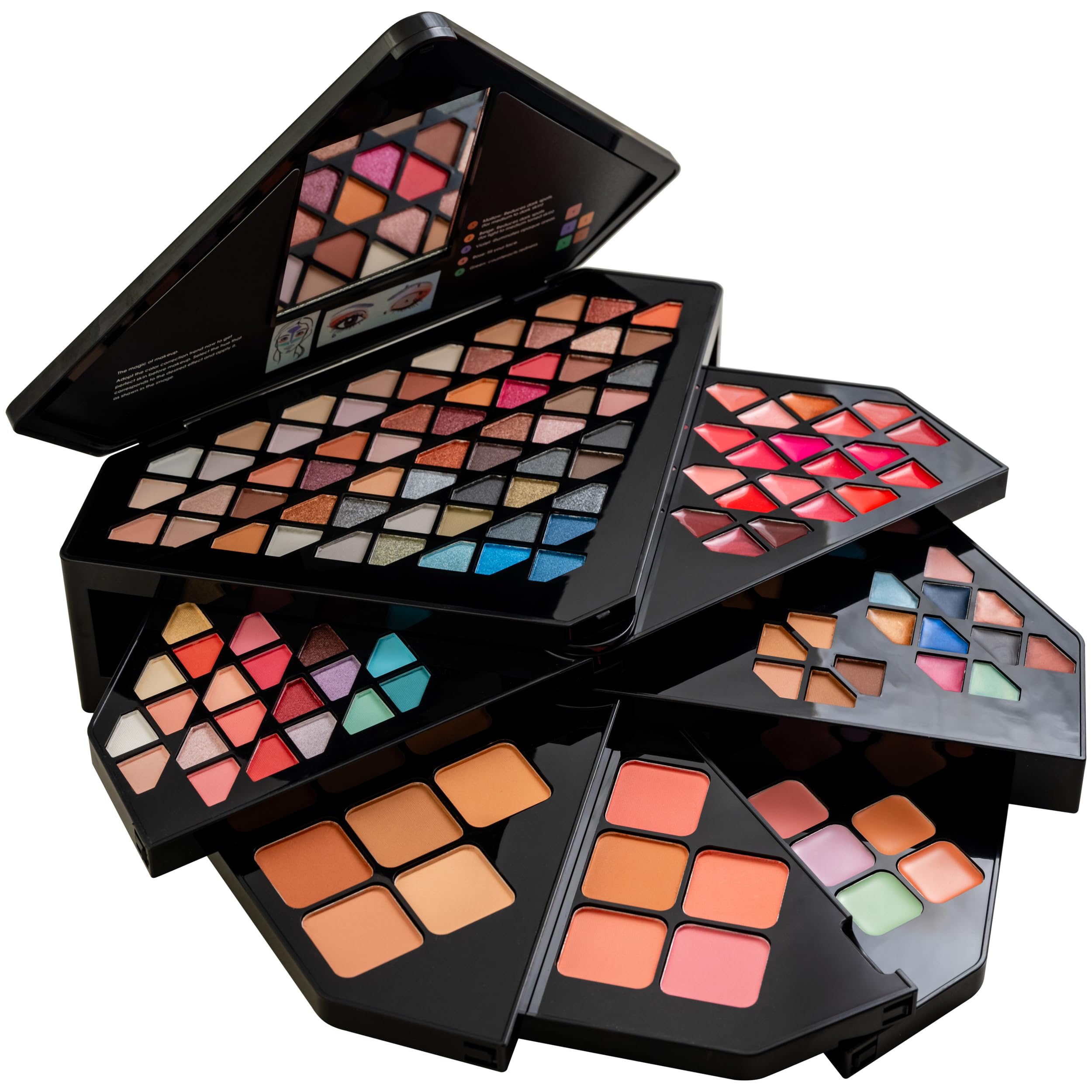 SHANY Elevated Essentials Makeup Set - All-in-One Makeup Kit with 72 Eyeshadows, 28 Lip Colors, 18 Gel Eyeliners, 10 Blushes, 1 Eye Primer, and 1 Cream Concealer