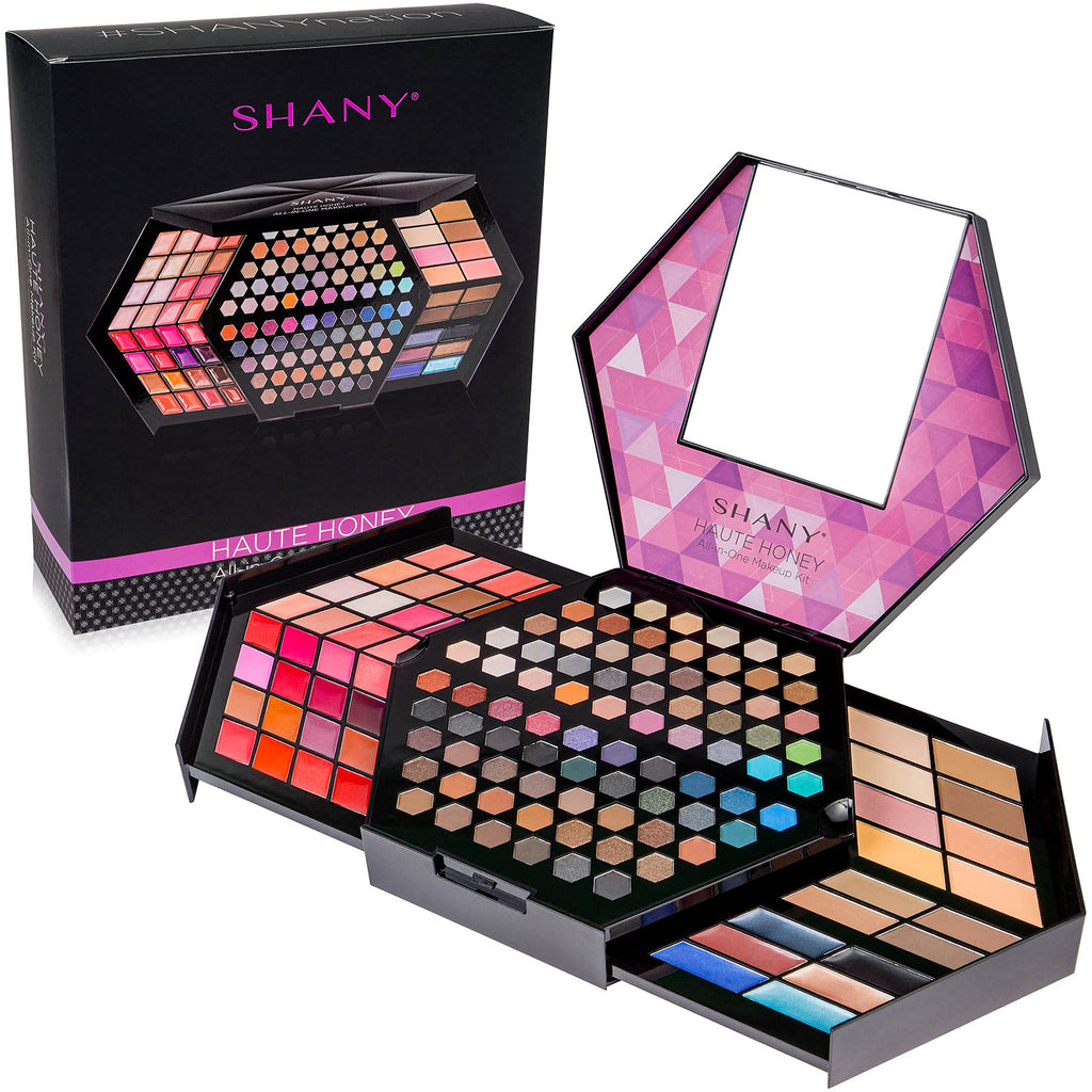 SHANY Elevated Essentials Makeup Set - All-in-One Makeup Kit with 72 Eyeshadows, 28 Lip Colors, 18 Gel Eyeliners, 10 Blushes, 1 Eye Primer, and 1 Cream Concealer