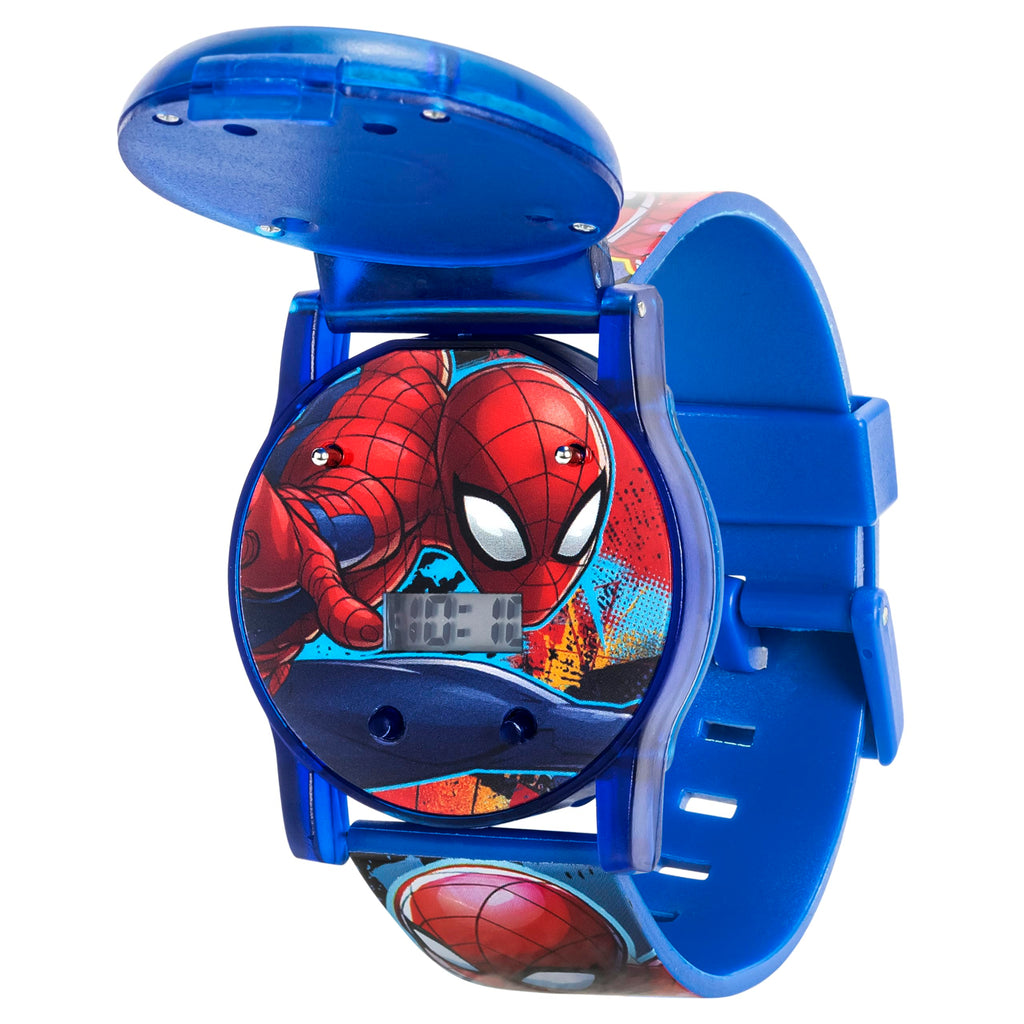 Marvel Spider-Man Kids Watches – Digital Display, Interactive Features, Adjustable Strap, Vibrant Spider-Man Graphics, Durable for Active Kids