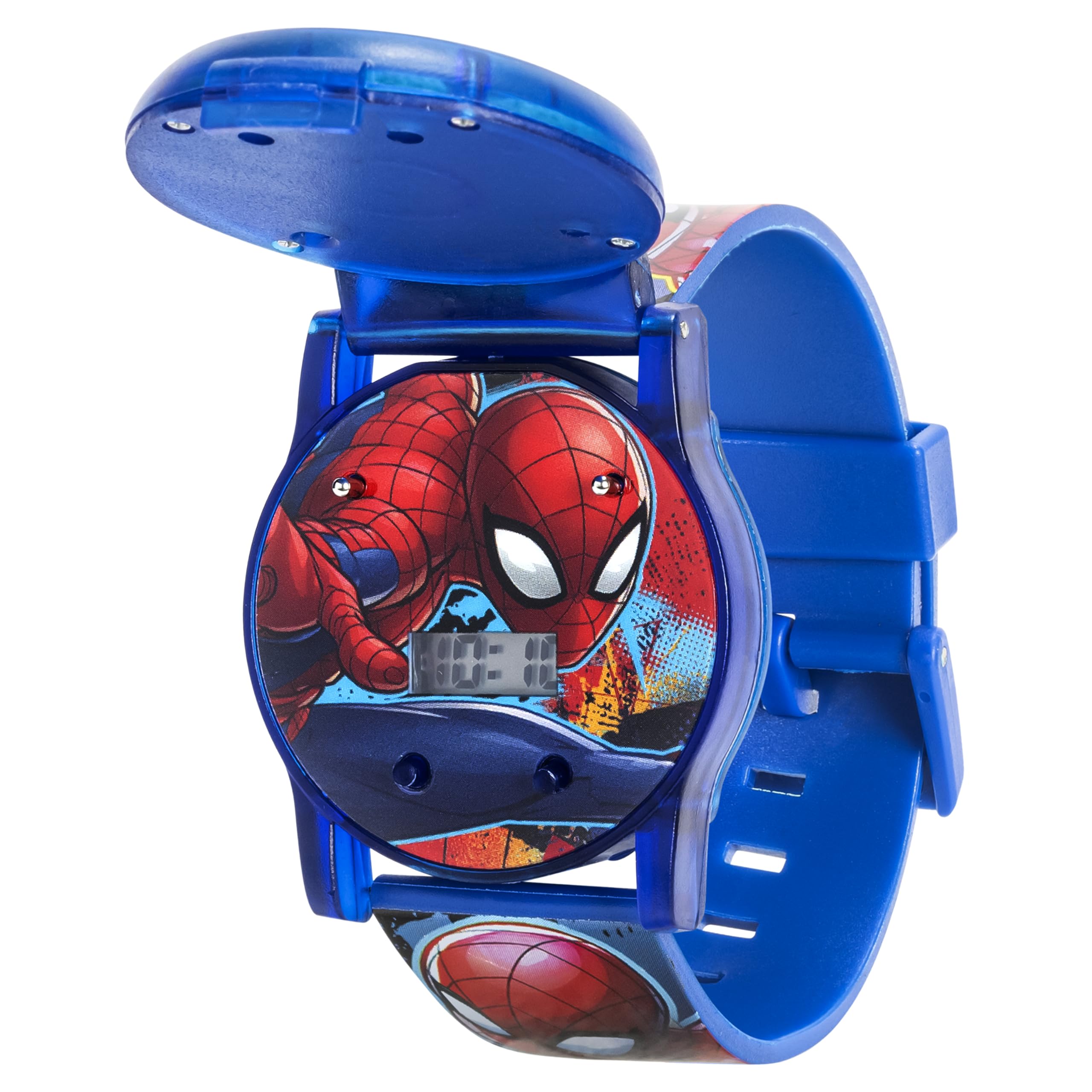 Marvel Spider-Man Kids Watches – Digital Display, Interactive Features, Adjustable Strap, Vibrant Spider-Man Graphics, Durable for Active Kids