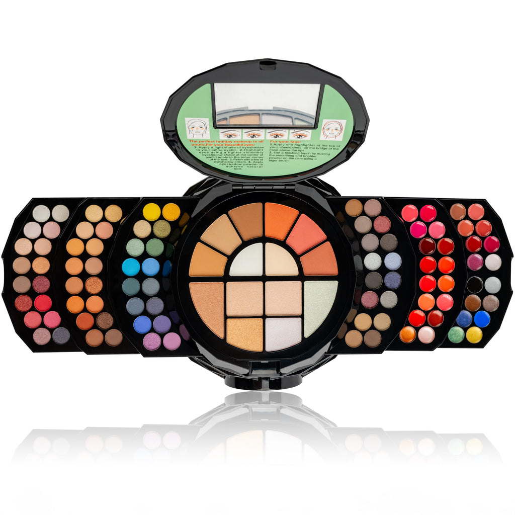 SHANY Elevated Essentials Makeup Set - All-in-One Makeup Kit with 72 Eyeshadows, 28 Lip Colors, 18 Gel Eyeliners, 10 Blushes, 1 Eye Primer, and 1 Cream Concealer