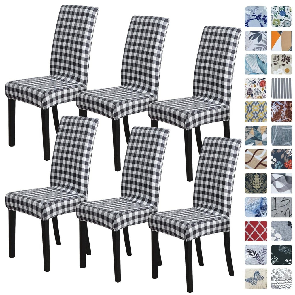 SPRINGRICO Chair Covers for Dining Room 6 Pack, Stretch Dining Chair Cover, Washable Spandex Kitchen Parsons Chair Slipcovers, Removable Seat Protector for Home or Party (Set of 6, Floral Beige)