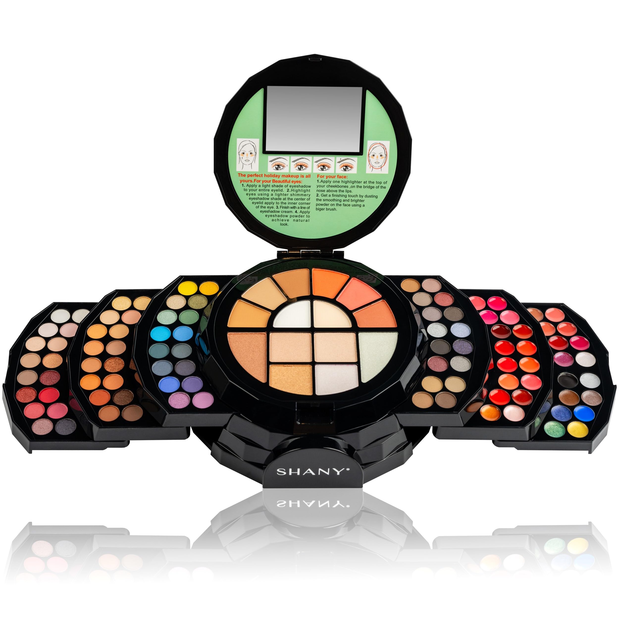 SHANY Elevated Essentials Makeup Set - All-in-One Makeup Kit with 72 Eyeshadows, 28 Lip Colors, 18 Gel Eyeliners, 10 Blushes, 1 Eye Primer, and 1 Cream Concealer