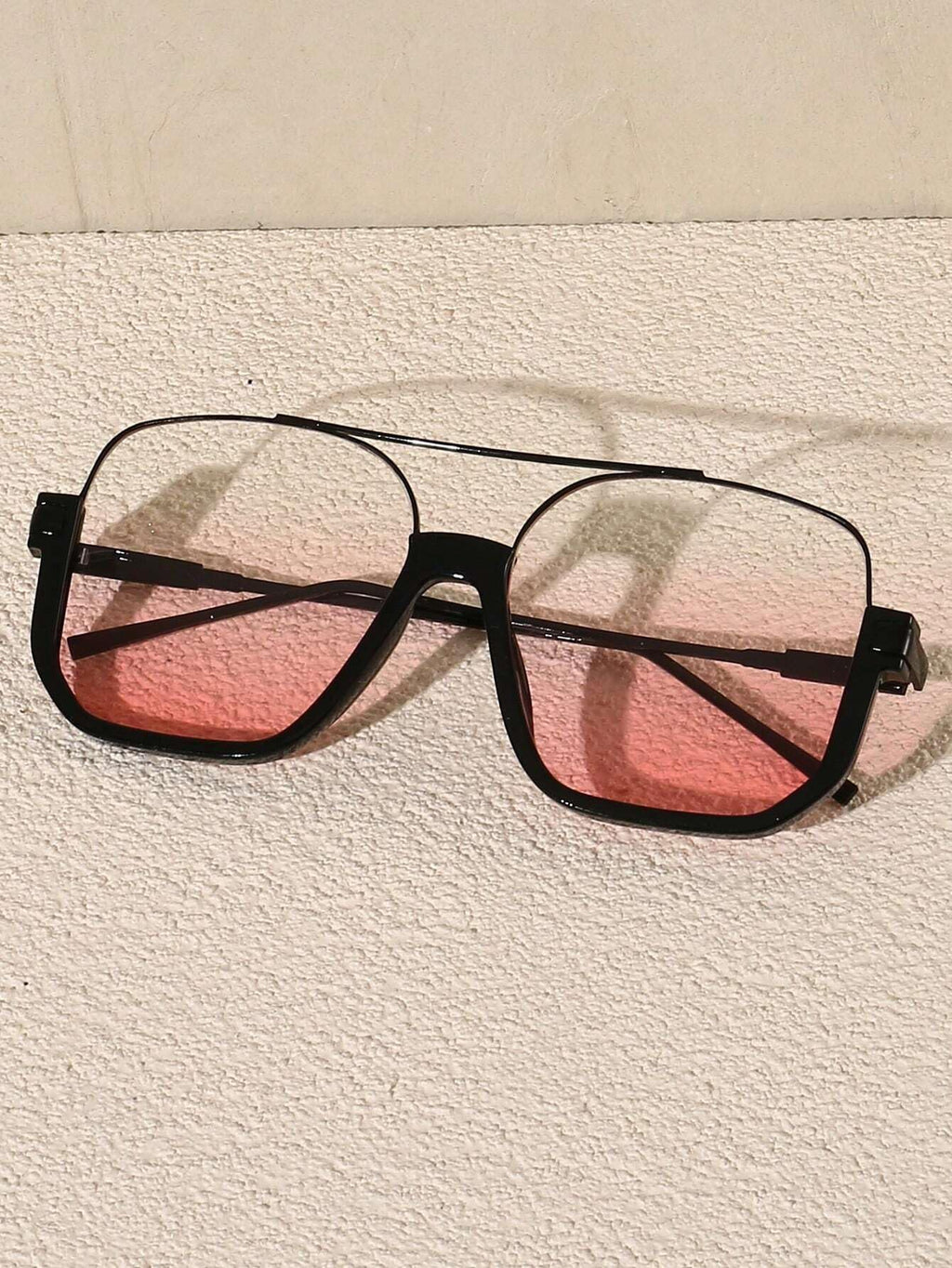 GUVIVI Retro Oversized Aviator Sunglasses for Women Men Square Double Bridge Pilot Sun Glasses 70s Trendy Shades