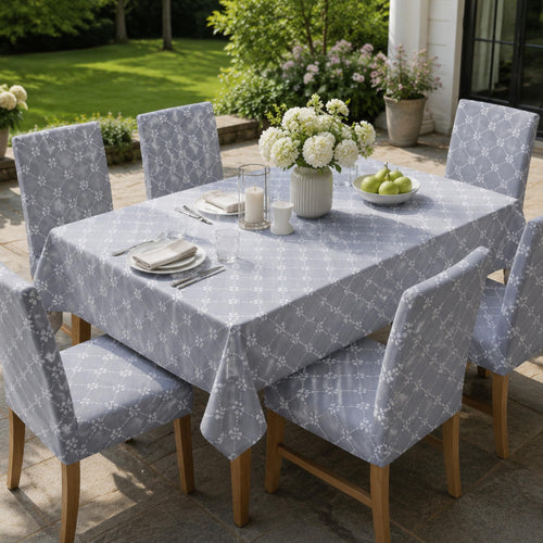 7 Pcs Sunflower Chair Covers and Tablecloth Set 60 x 84 Inch Waterproof Stain Rectangular Table Cover with Stretchable Removable Chair Slipcovers for Dining Room Kitchen Patio Summer Parties