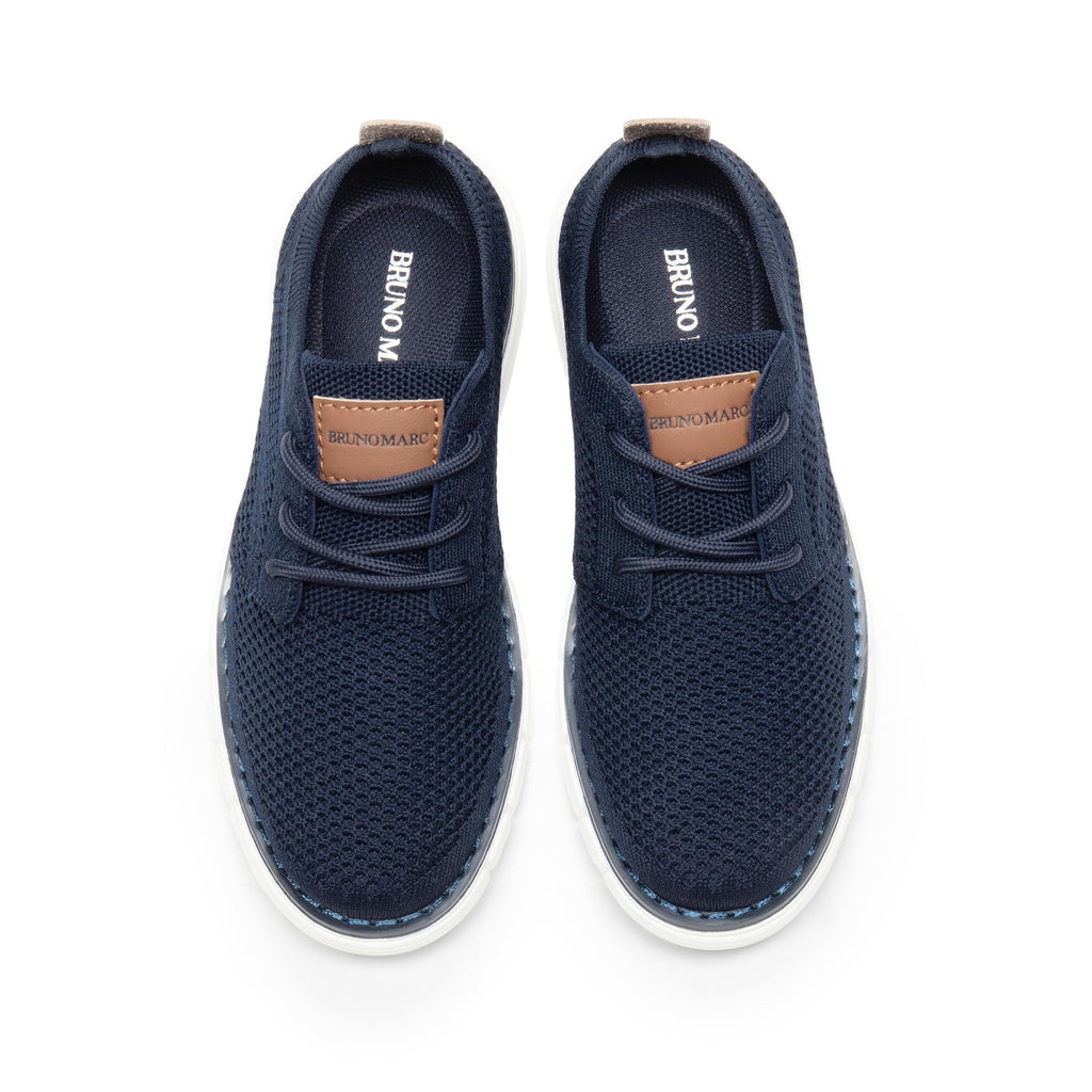 Bruno Marc Boy's Mesh Sneakers Oxfords Casual Dress Lace-Up Lightweight Walking Shoes