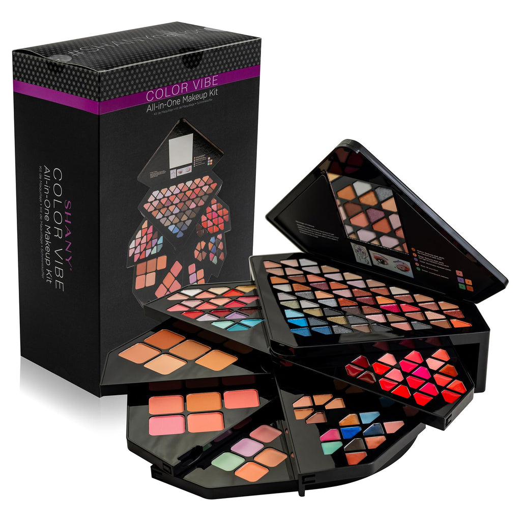SHANY Elevated Essentials Makeup Set - All-in-One Makeup Kit with 72 Eyeshadows, 28 Lip Colors, 18 Gel Eyeliners, 10 Blushes, 1 Eye Primer, and 1 Cream Concealer