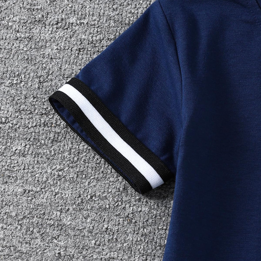 Kids Tween Boy Casual Clothing Set Letter Graphic Colorblock Tee +Shorts Summer Clothing Set 4-14 Years
