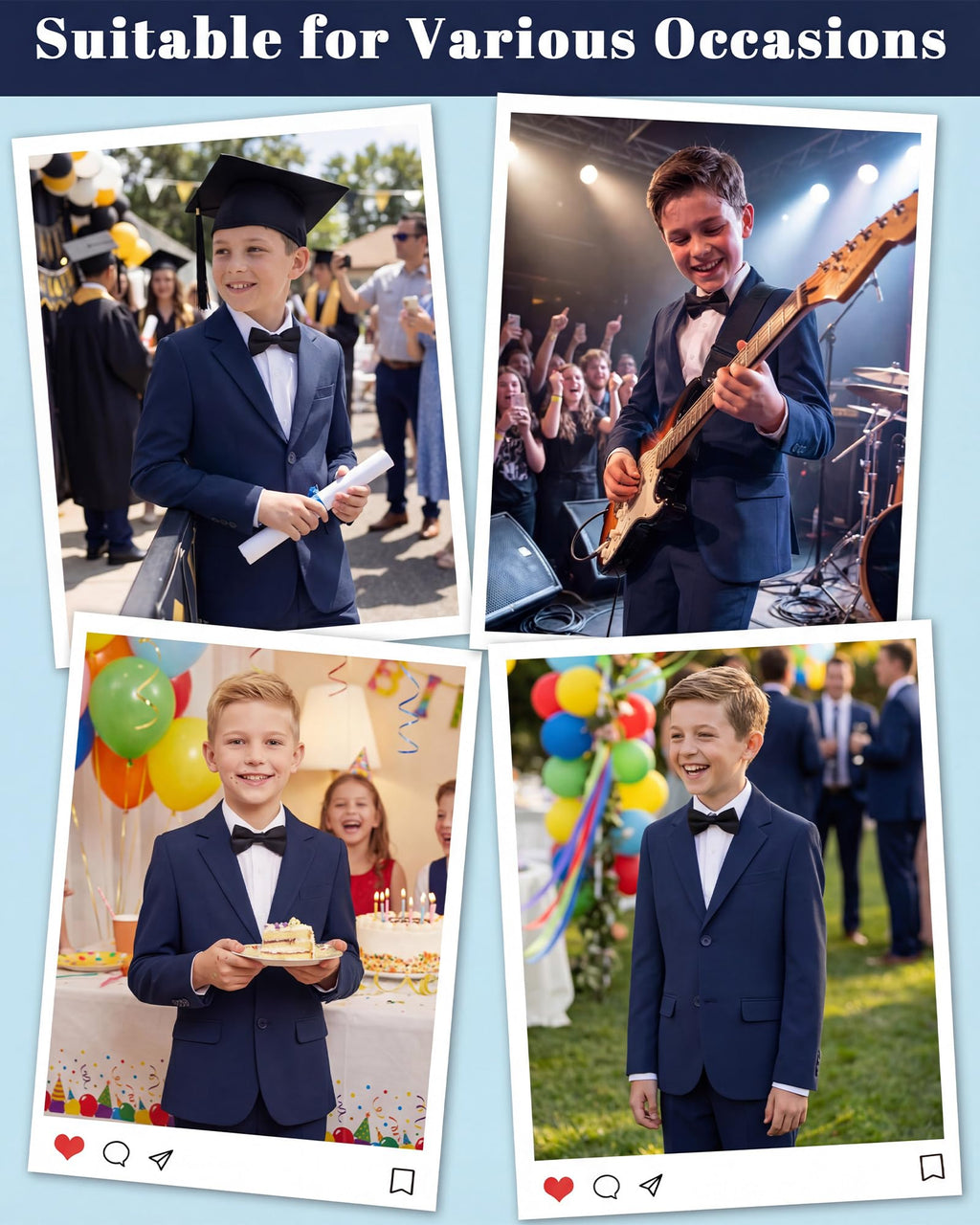 WULFUL Boys' Slim Fit Suit 3 Pieces:Jacket, Pants, Shirt,Summer Suit Set for Teens Boys Wedding Beach