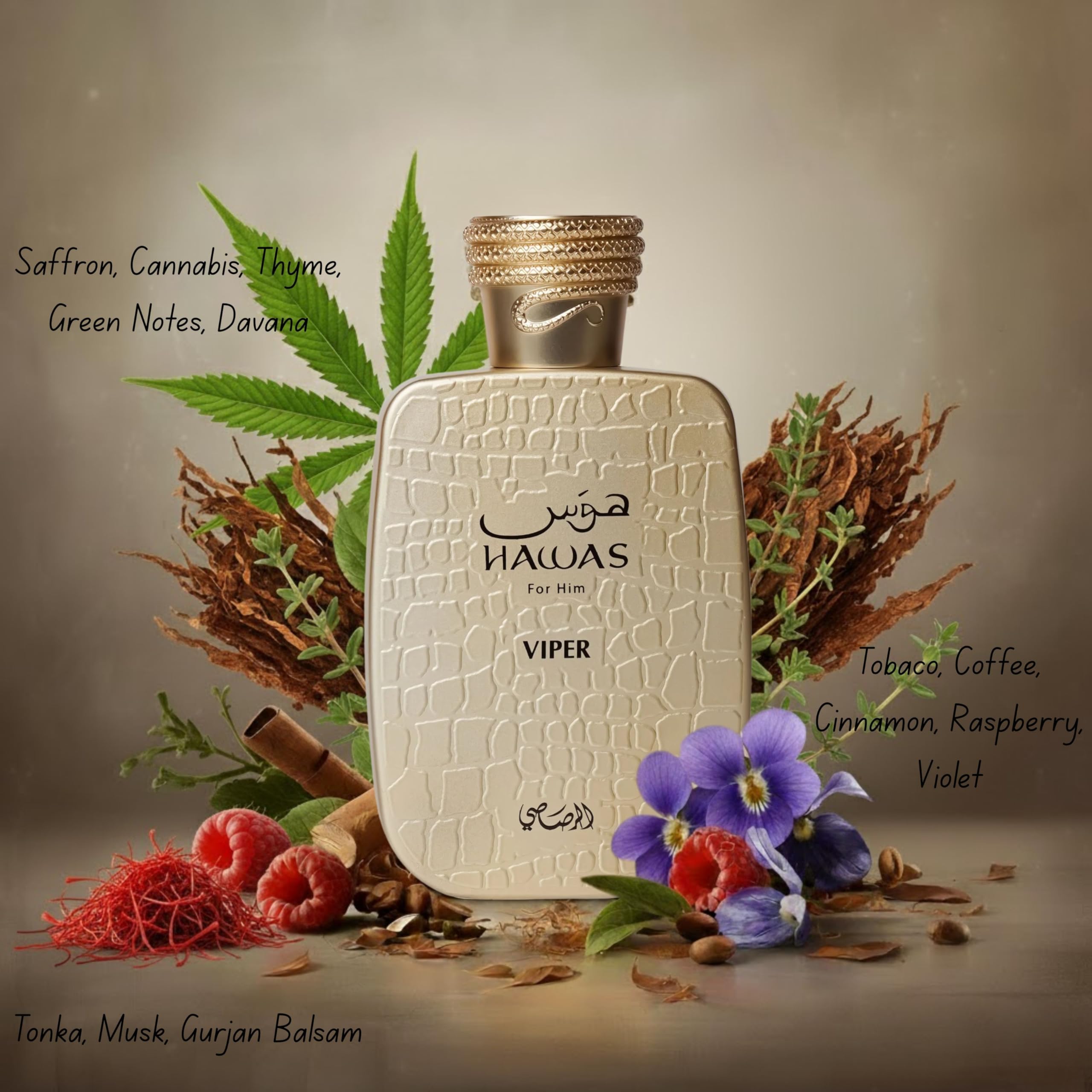 RASASI Hawas For Men Eau De Parfum Spray 100ML (3.4 Oz) - Long Lasting Arabian Perfume, Premium Perfume Men, Ideal for Special Occasions & Daily Elegance, A Bold and Captivating Fragrance