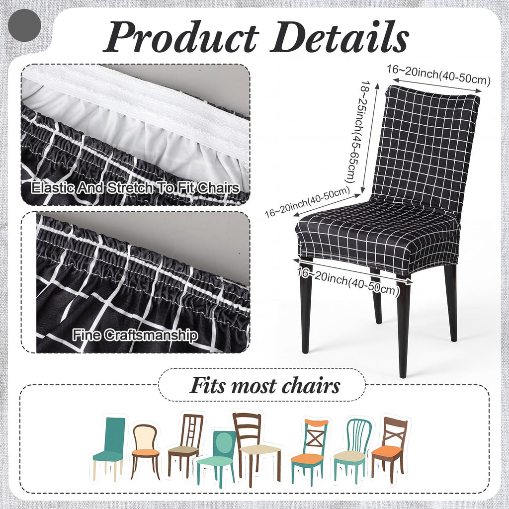 7 Pcs Sunflower Chair Covers and Tablecloth Set 60 x 84 Inch Waterproof Stain Rectangular Table Cover with Stretchable Removable Chair Slipcovers for Dining Room Kitchen Patio Summer Parties