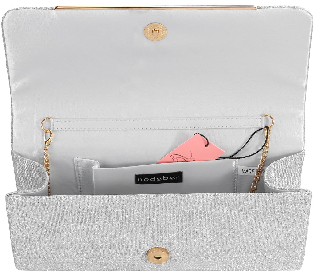 Women's Sparkling Evening Clutch Purse-Glitter Handbag with Detachable Strap for Weddings, Prom, Cocktail Parties