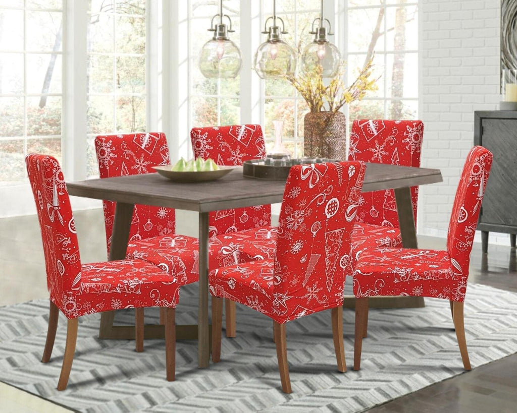 SPRINGRICO Chair Covers for Dining Room 6 Pack, Stretch Dining Chair Cover, Washable Spandex Kitchen Parsons Chair Slipcovers, Removable Seat Protector for Home or Party (Set of 6, Floral Beige)