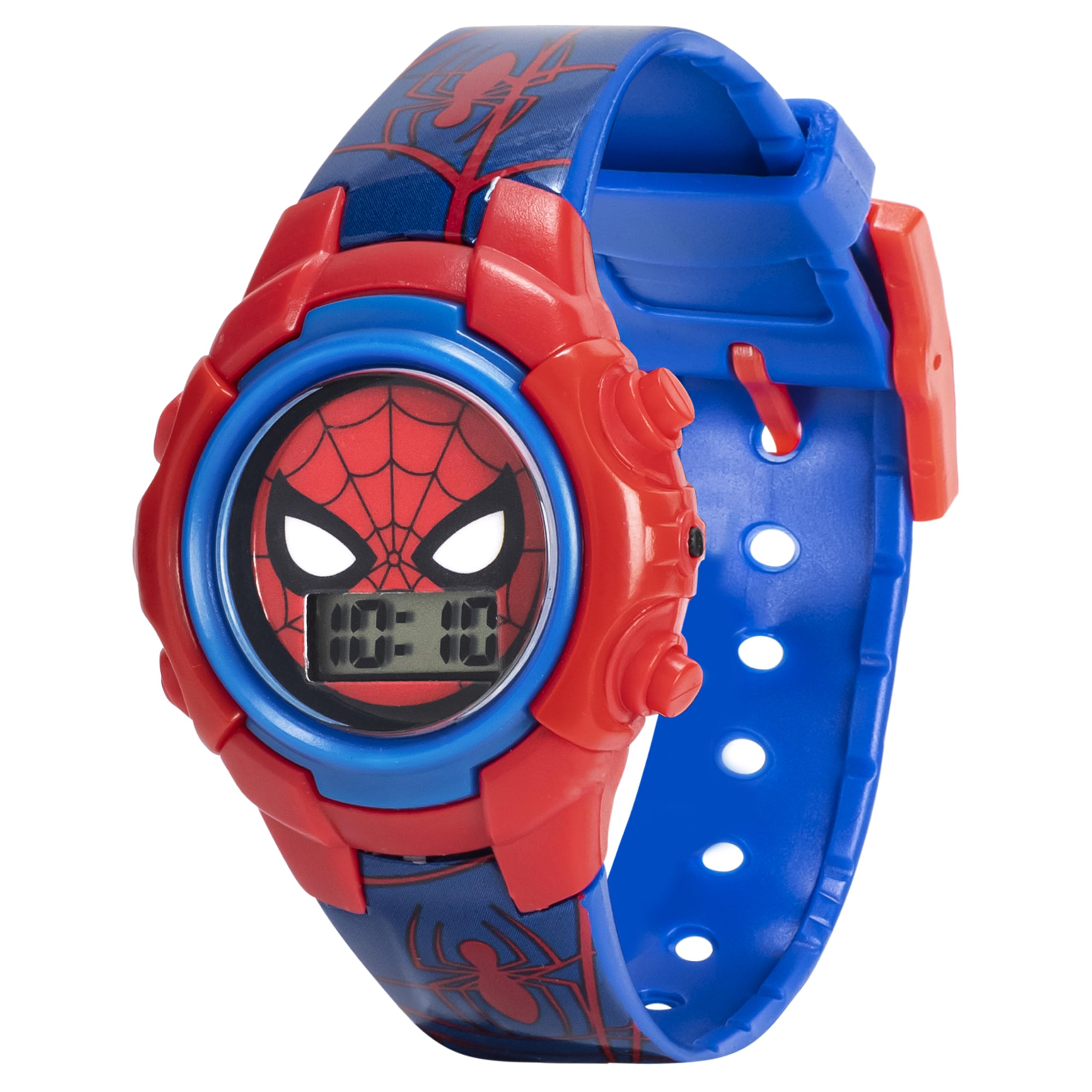 Marvel Spider-Man Kids Watches – Digital Display, Interactive Features, Adjustable Strap, Vibrant Spider-Man Graphics, Durable for Active Kids