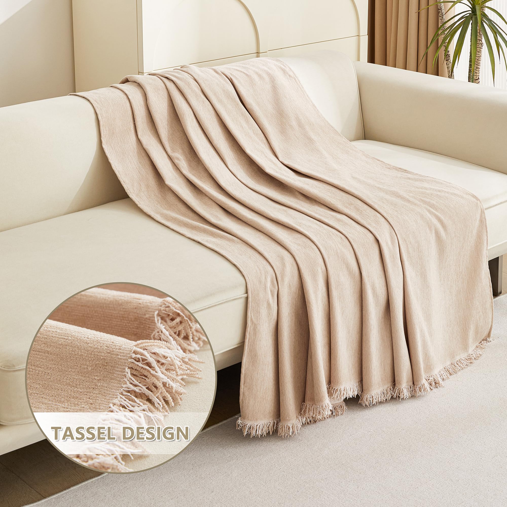 MYSKY HOME Boho Couch Cover Super Soft Couch Covers for 2-3 Cushion Couch Sofa, Modern Grey Jacquard Sofa Slipcover Loveseat Futon Cover, Couch Covers for Sectional Sofa, 71" x 118", Grey Curve