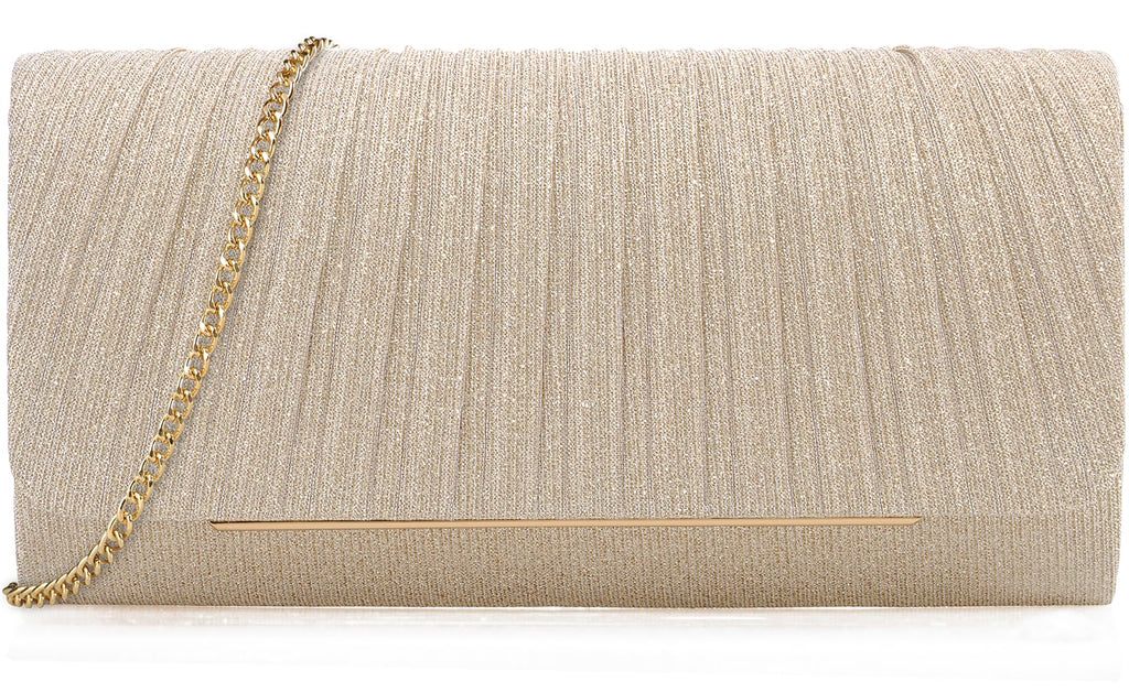 Women's Sparkling Evening Clutch Purse-Glitter Handbag with Detachable Strap for Weddings, Prom, Cocktail Parties