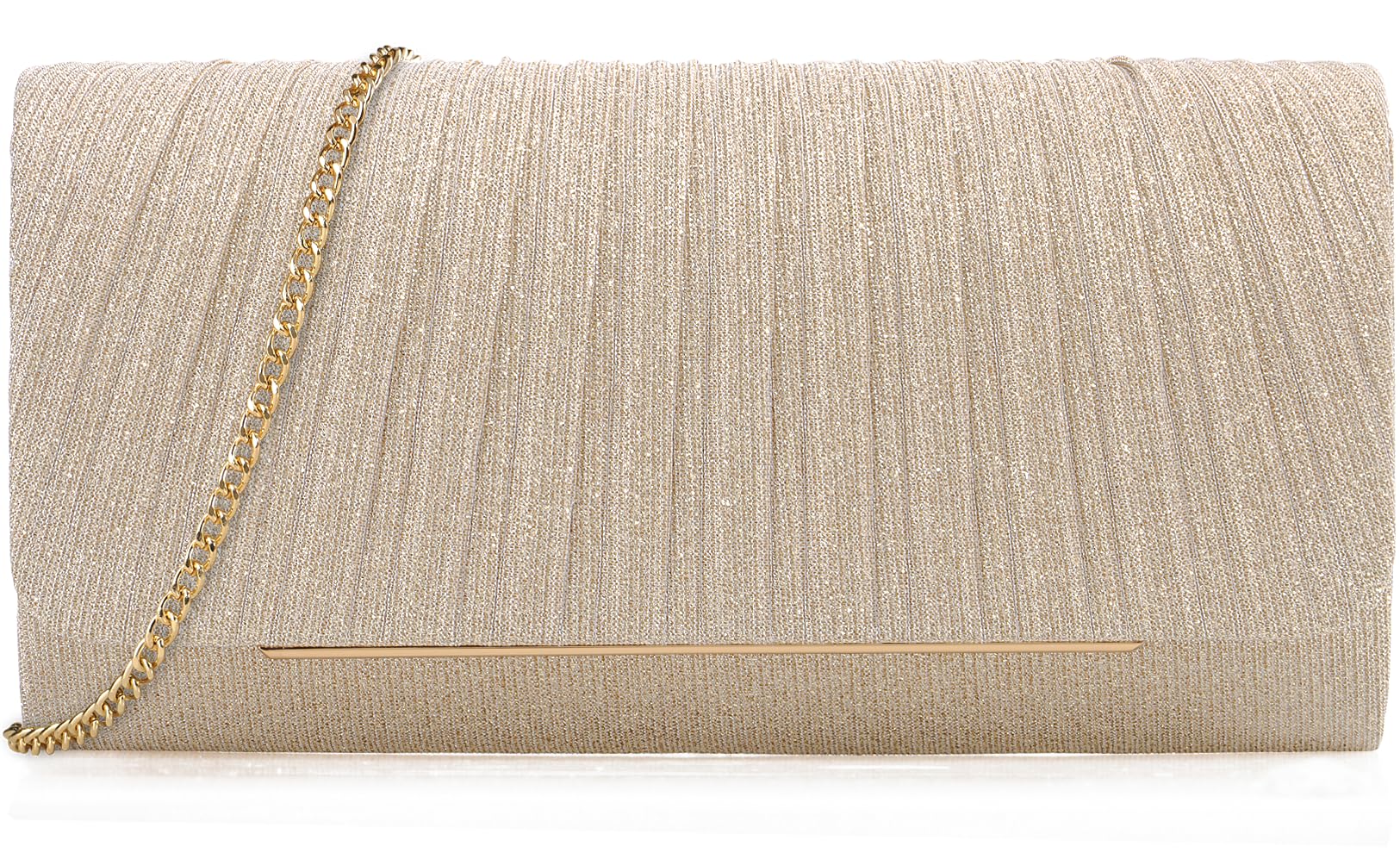 Women's Sparkling Evening Clutch Purse-Glitter Handbag with Detachable Strap for Weddings, Prom, Cocktail Parties