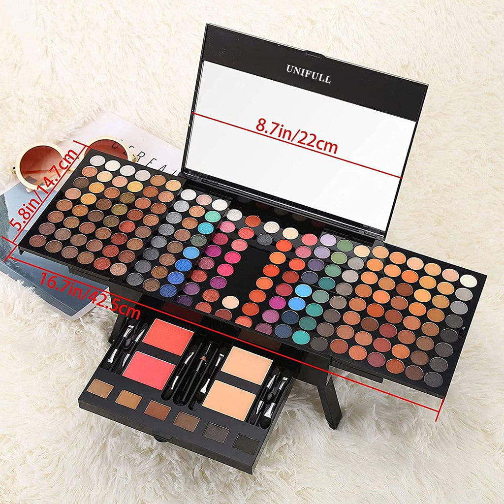 UNIFULL 132 Color All- In- One Makeup For Women Full Kit,Professional Makeup Kit,Makeup Gift Set for Women,Girls&Teens,Include eyeshadow/lipstick/concealer/Lip Gloss/Eyeliner/Mascara（006N2-Silver）