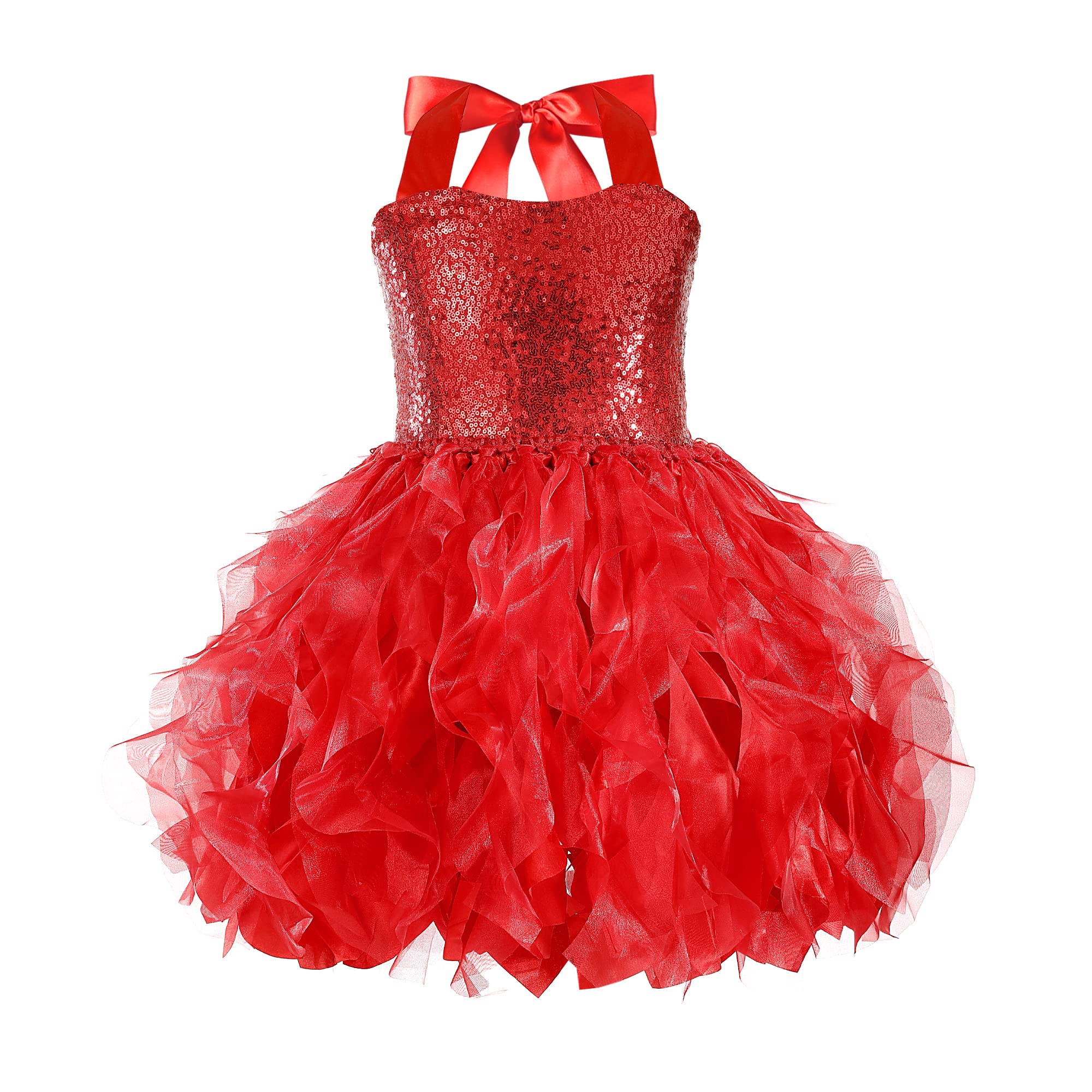 Suppromo Tutu Dress for Girls Sparkly Sequin Tulle Princess Birthday Party Prom Outfit Toddler Girls Sneaker Ball Gown Dress