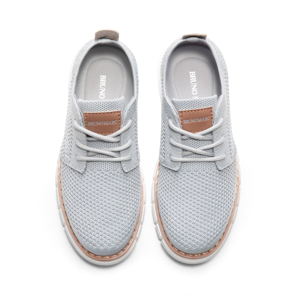 Bruno Marc Boy's Mesh Sneakers Oxfords Casual Dress Lace-Up Lightweight Walking Shoes