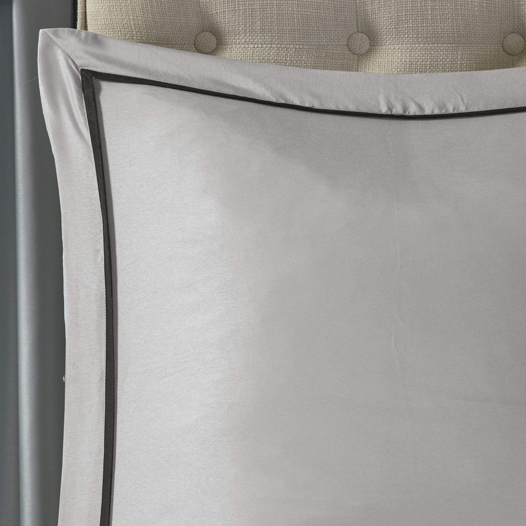 Madison Park Essentials Room in a Bag Faux Silk Comforter Set - Luxe Diamond Tufting All Season Bedding, Matching Curtains, Decorative Pillows, Taupe King(104"x92") 24 Piece