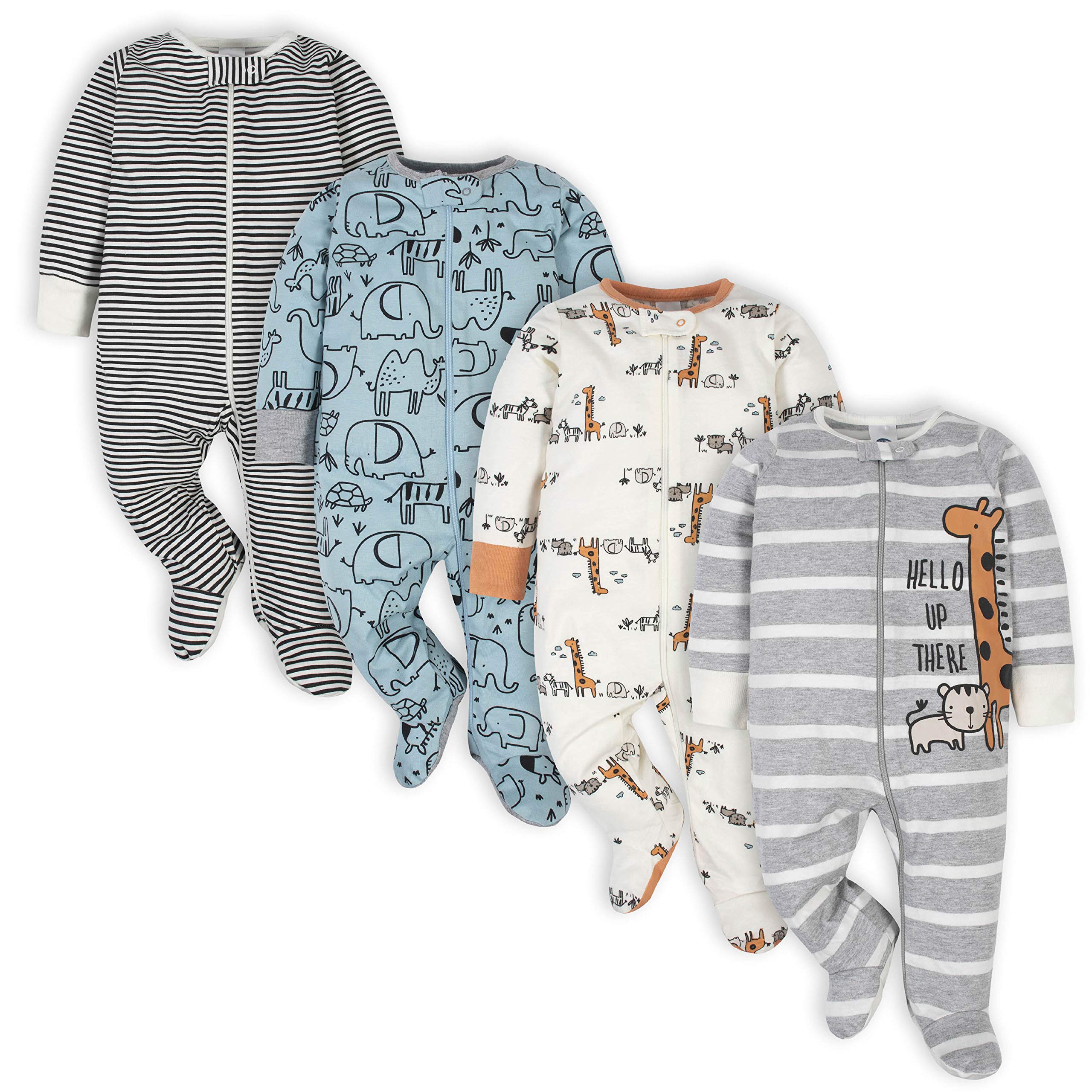 Gerber baby-boys 4 Pack Sleep 'N Play Footie