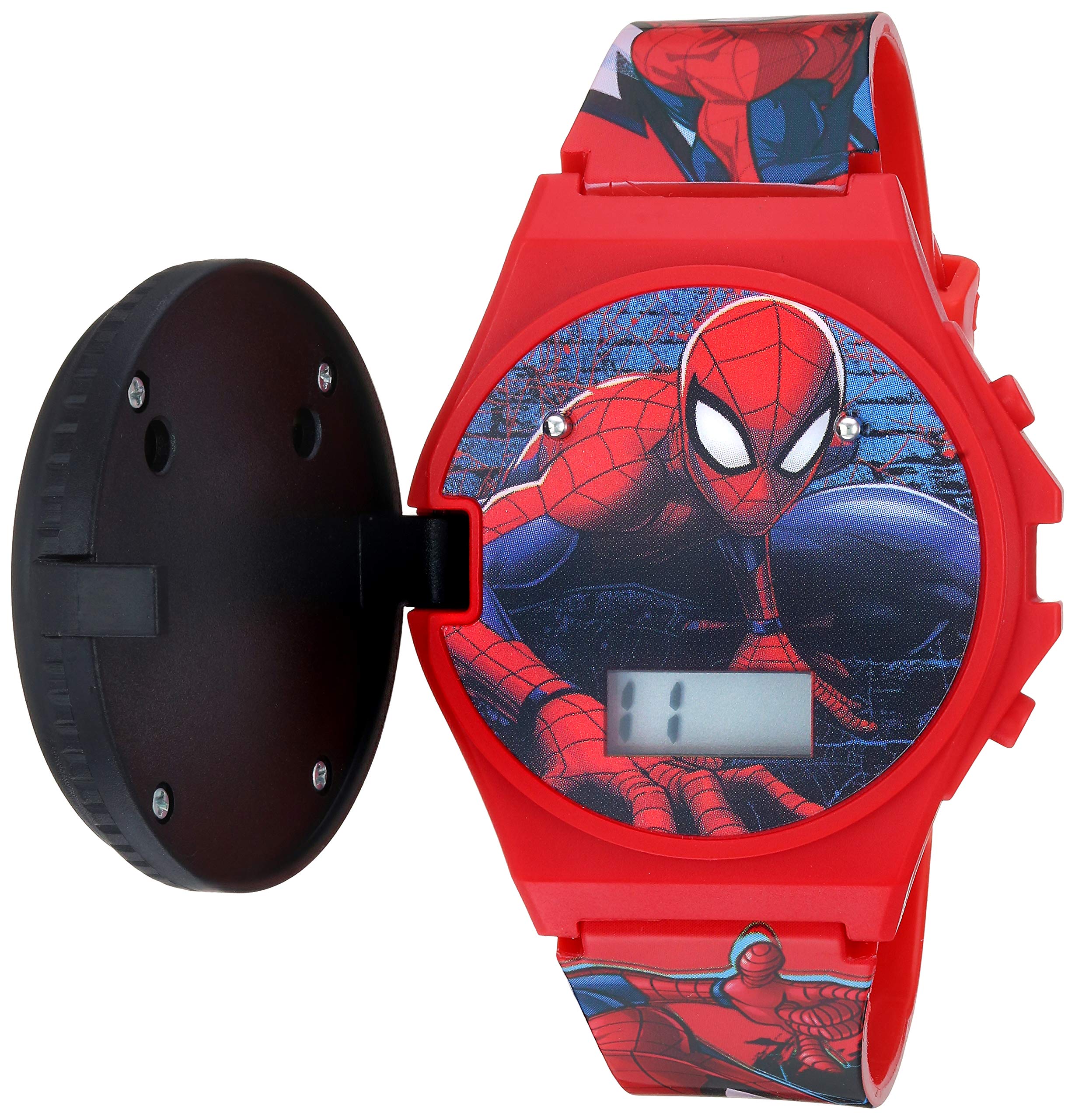 Marvel Spider-Man Kids Watches – Digital Display, Interactive Features, Adjustable Strap, Vibrant Spider-Man Graphics, Durable for Active Kids