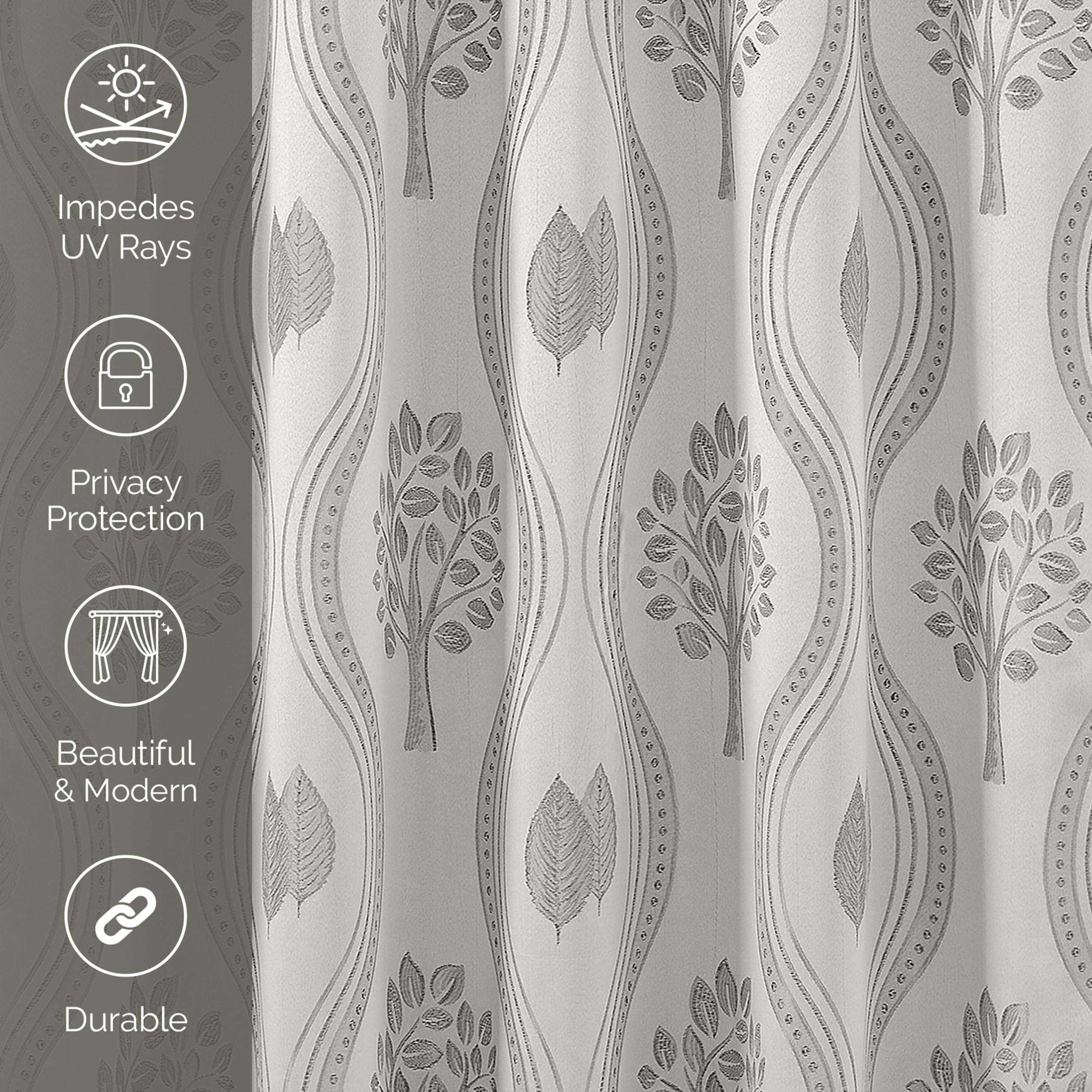 Elegant Comfort Luxurious Beautiful Curtain Panel Set with Attached Valance and Backing 54" X 84 inch (Set of 2), Navy Blue