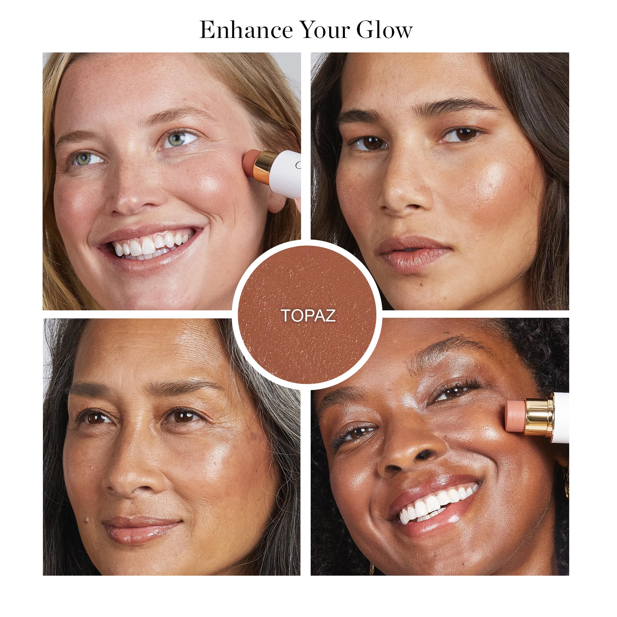 Ogee Sculpted Face Stick (MOONSTONE - ULTRAVIOLET SHEEN) Certified Organic Highlighter Makeup - Multi-Use Glow Highlighter Stick