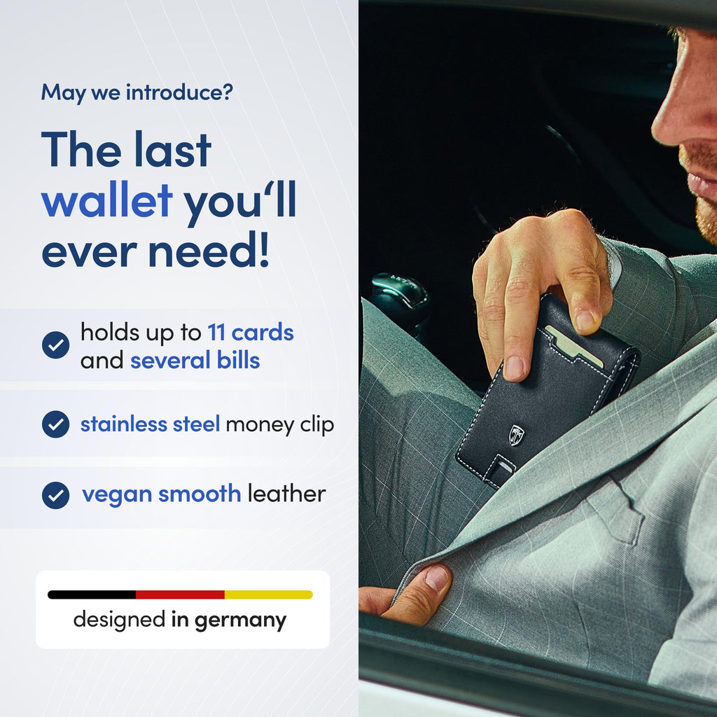 TRAVANDO Mens Wallet with Money Clip AUSTIN RFID Blocking Bifold Credit Card Holder for Men with Gift Box