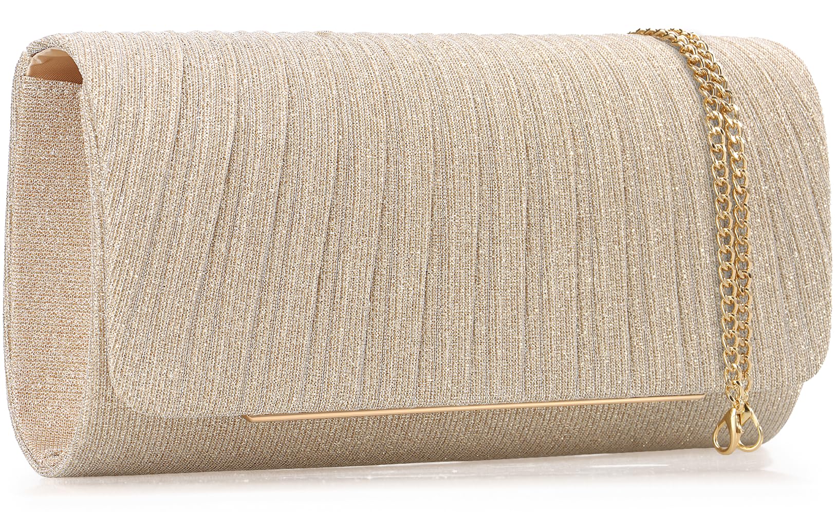 Women's Sparkling Evening Clutch Purse-Glitter Handbag with Detachable Strap for Weddings, Prom, Cocktail Parties