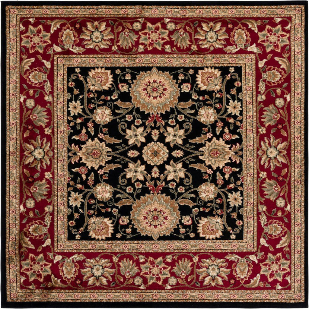 SAFAVIEH Lyndhurst Collection Area Rug - 5'3" x 7'6", Ivory & Red, Traditional Oriental Design, Non-Shedding & Easy Care, Ideal for High Traffic Areas in Living Room, Bedroom (LNH212K)