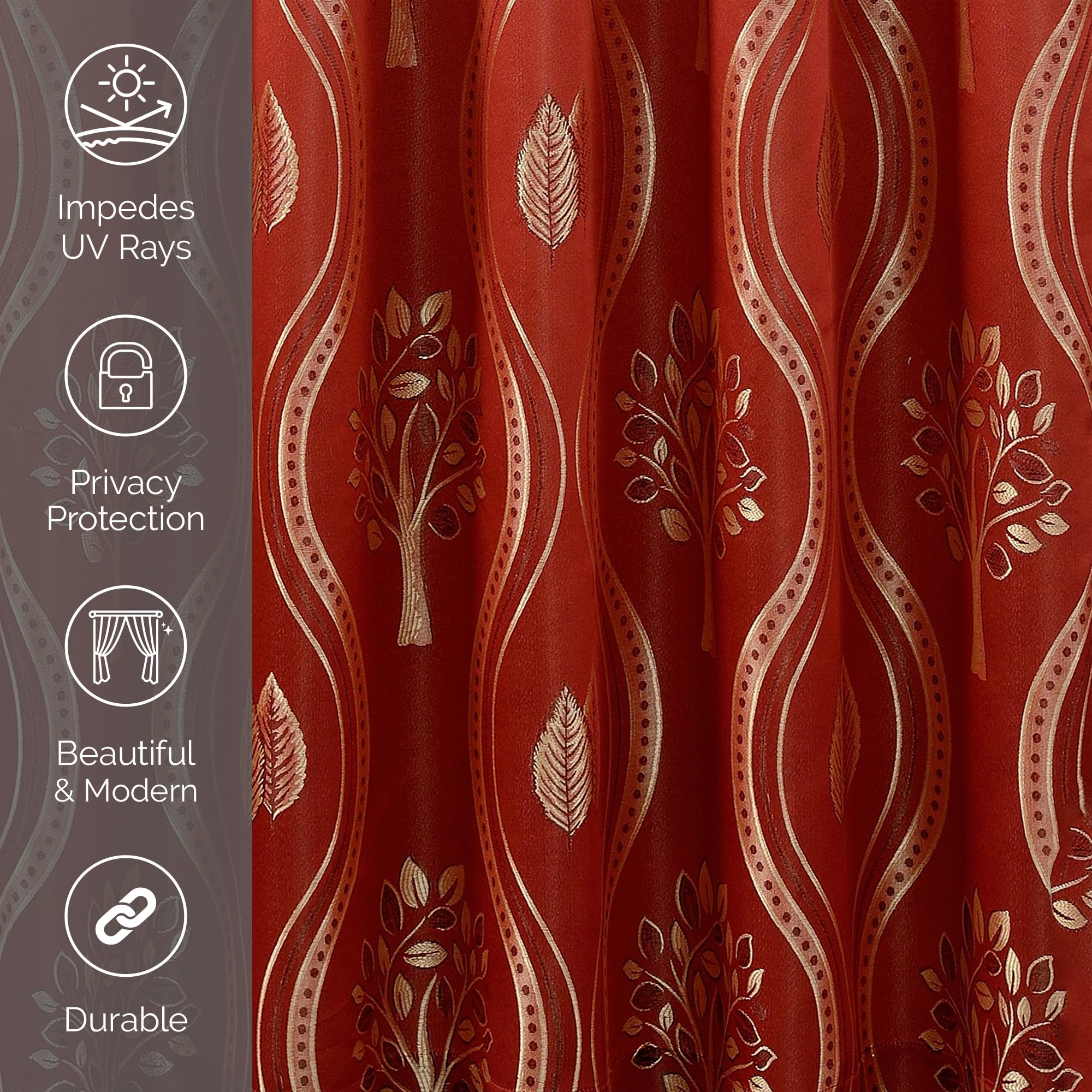 Elegant Comfort Luxurious Beautiful Curtain Panel Set with Attached Valance and Backing 54" X 84 inch (Set of 2), Navy Blue