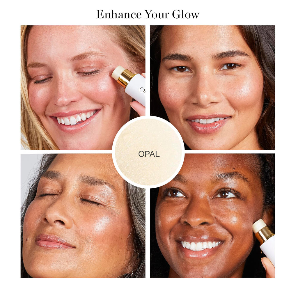 Ogee Sculpted Face Stick (MOONSTONE - ULTRAVIOLET SHEEN) Certified Organic Highlighter Makeup - Multi-Use Glow Highlighter Stick