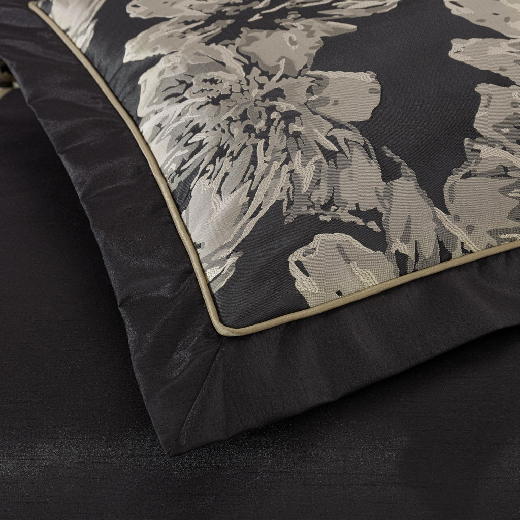 Chezmoi Collection Adelle 7-Piece Paisley Jacquard Embroidered Comforter Bedding Set, King Size